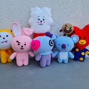 BT21 crocheted, BTS Amigurumis handmade K-Pop