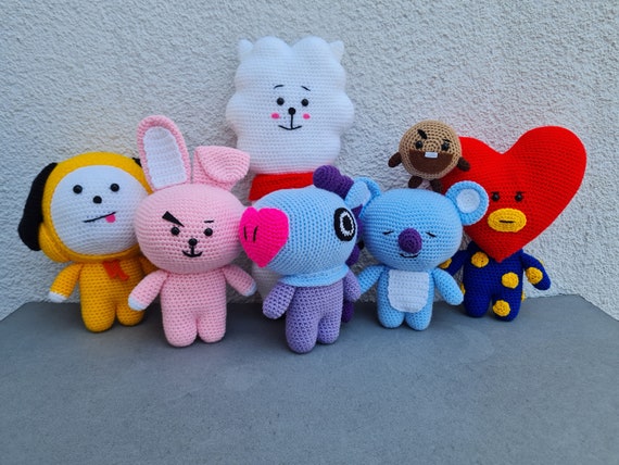 BT21のかぎ針編み、BTSの編みぐるみ手作りK-Pop - Etsy 日本