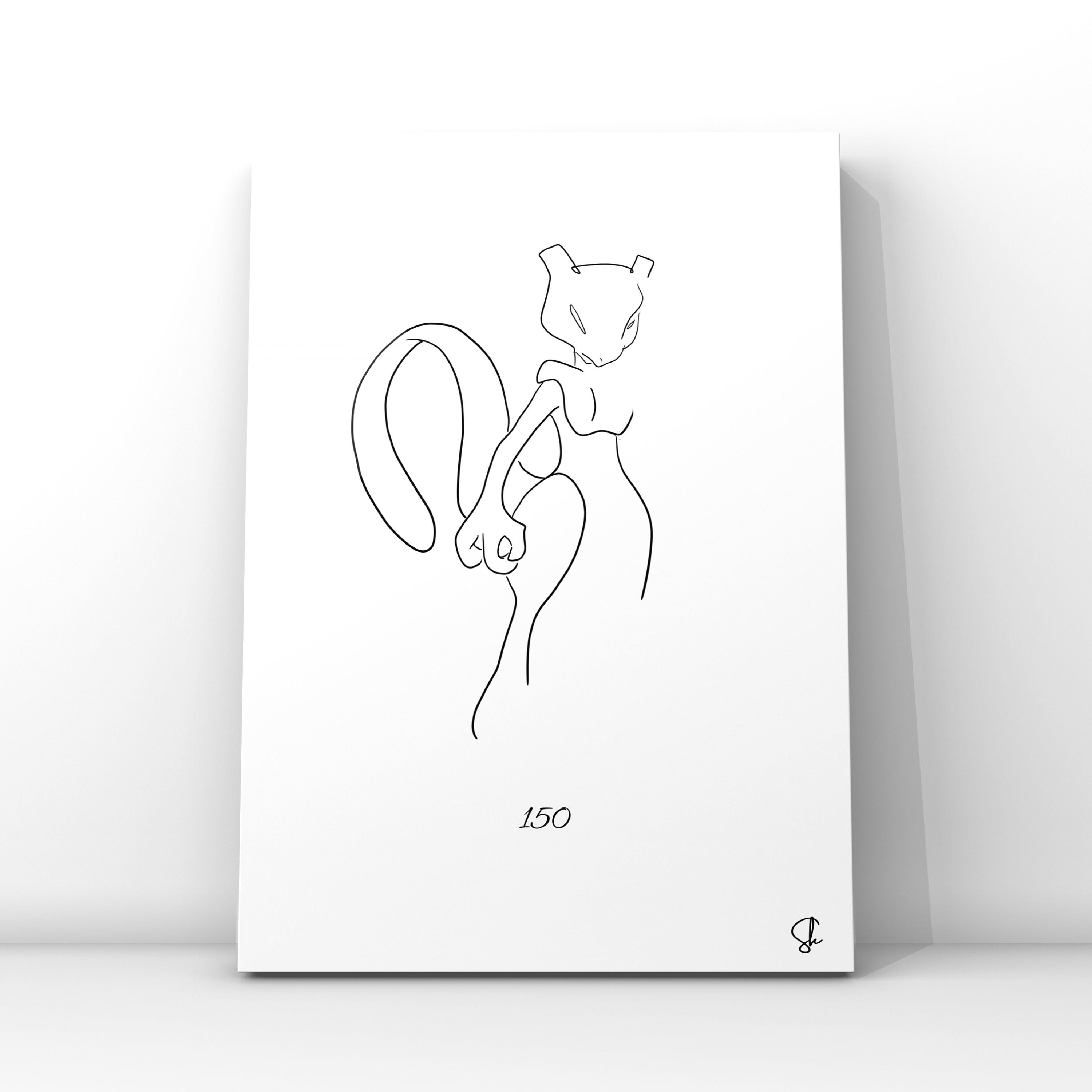 CONTINUOUS LINE ART Custom Pokémon Fan Art You Decide Single Line ...