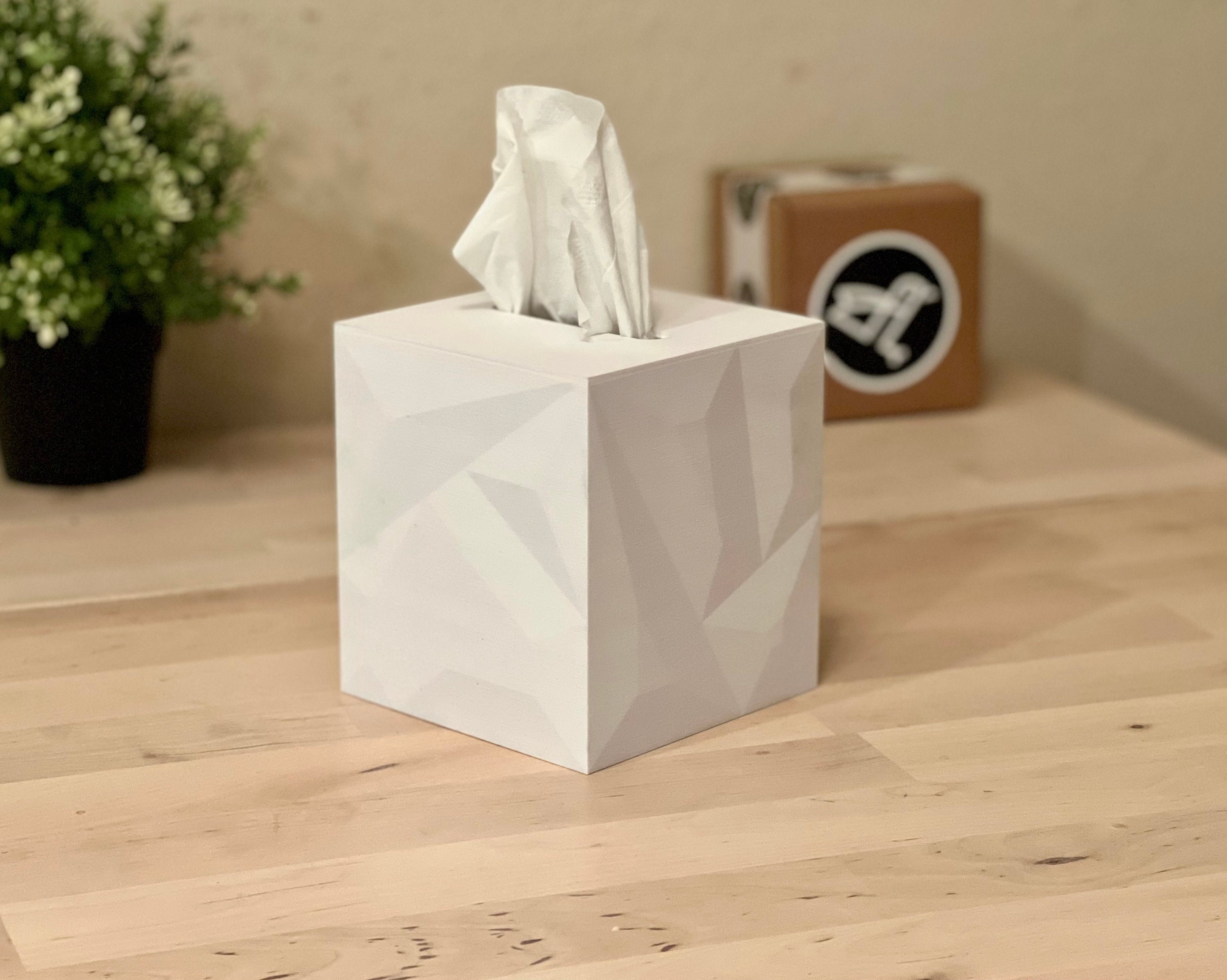 Tissue Box Cover Retro Wavy Squiggly Line Tissue Cover Kleenex Box Cover  Tissues Box Square Geometric Minimalist Organizer Cube Bath Decor 