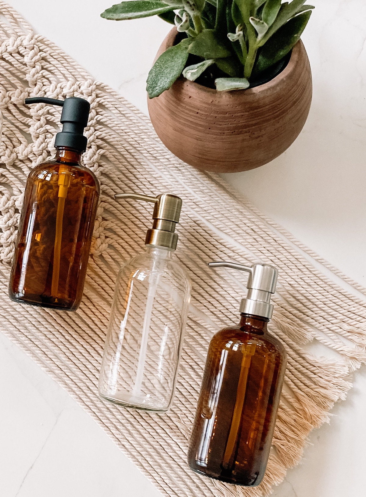 No Label Glass Apothecary Soap Dispenser 16oz 8oz Etsy