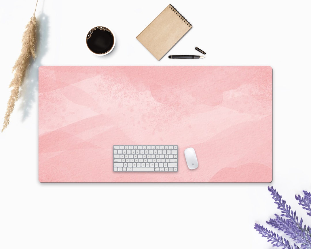 Pastel Pink Cute Desk Mat, Extra Large Desk Mat, Pink Desk Pad, Pink