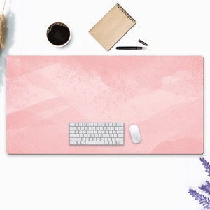Pastel Pink Cute Desk Mat, Extra Large Desk Mat, Pink Desk Pad, Pink ...