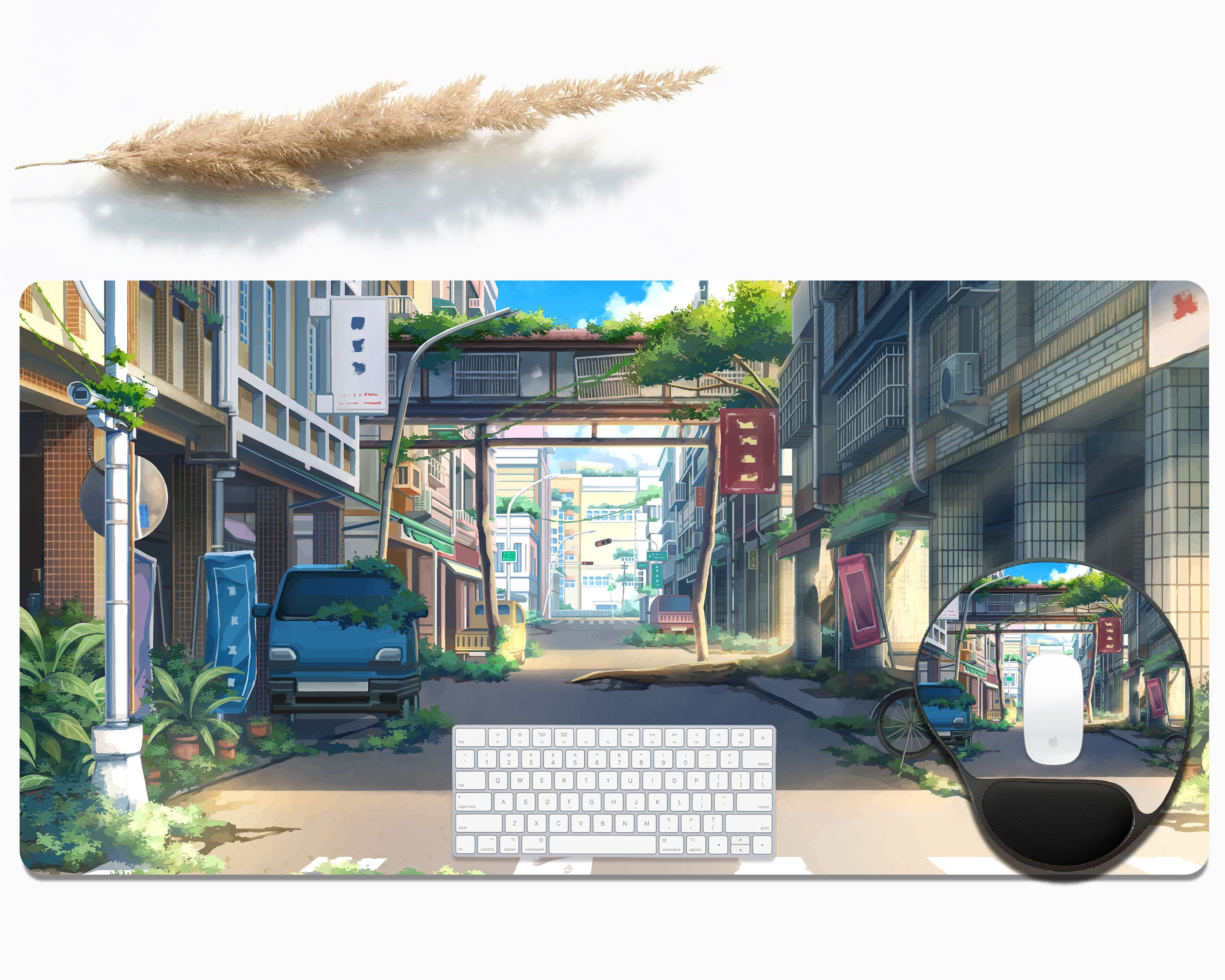 Japanese Street Desk Mat Gaming Japanese Desk Mat Anime Desk Etsy