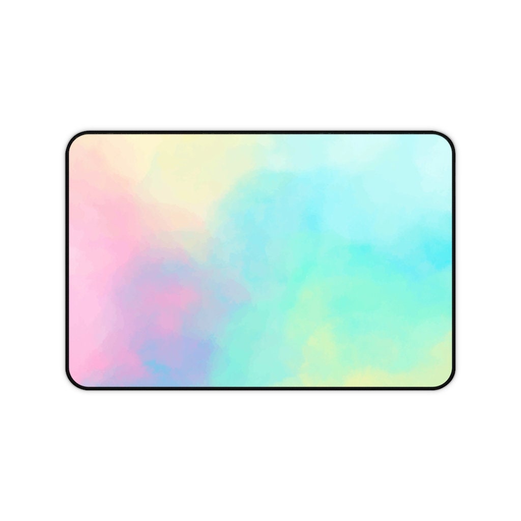 Desk Mat Extra Large Multi Colored Watercolor Pastel Painting Etsy
