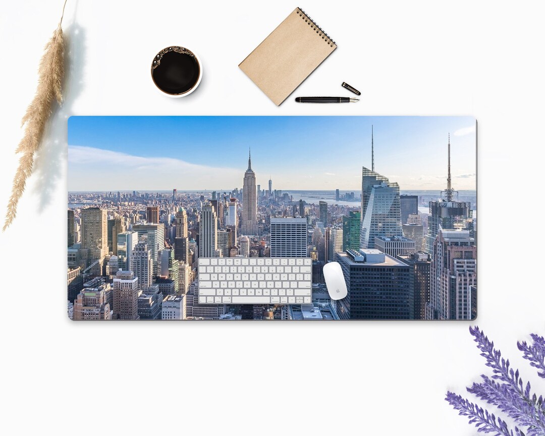 Desk Mat Extra Large, New York City Skyline Desk Mat, New York Desk Mat
