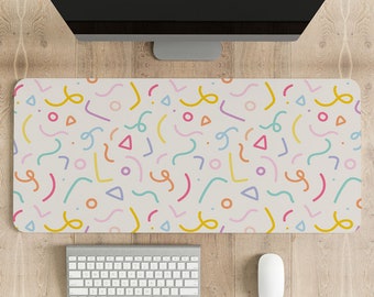 Cute Pastel Desk Mat Aesthetic, Desk Mat Cute, Desk Accessories for Woman, Multiple Size Large Mouse Pad, Extra Large Desk Mat for Gaming
