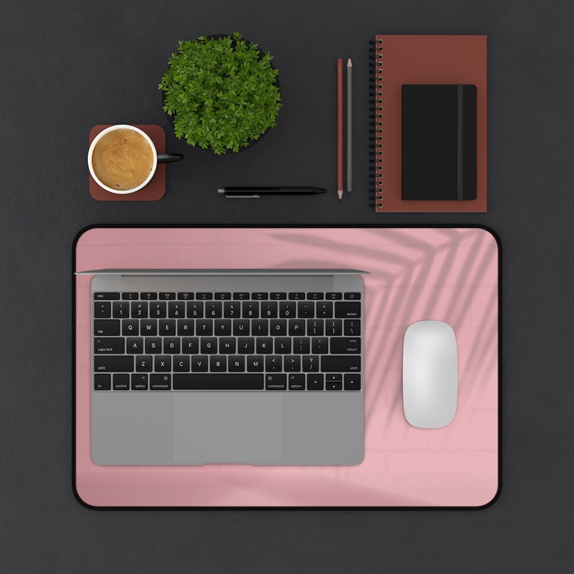 Tropical Pink Pastel Color Desk Mat Abstract Desk Mat Luxury Etsy