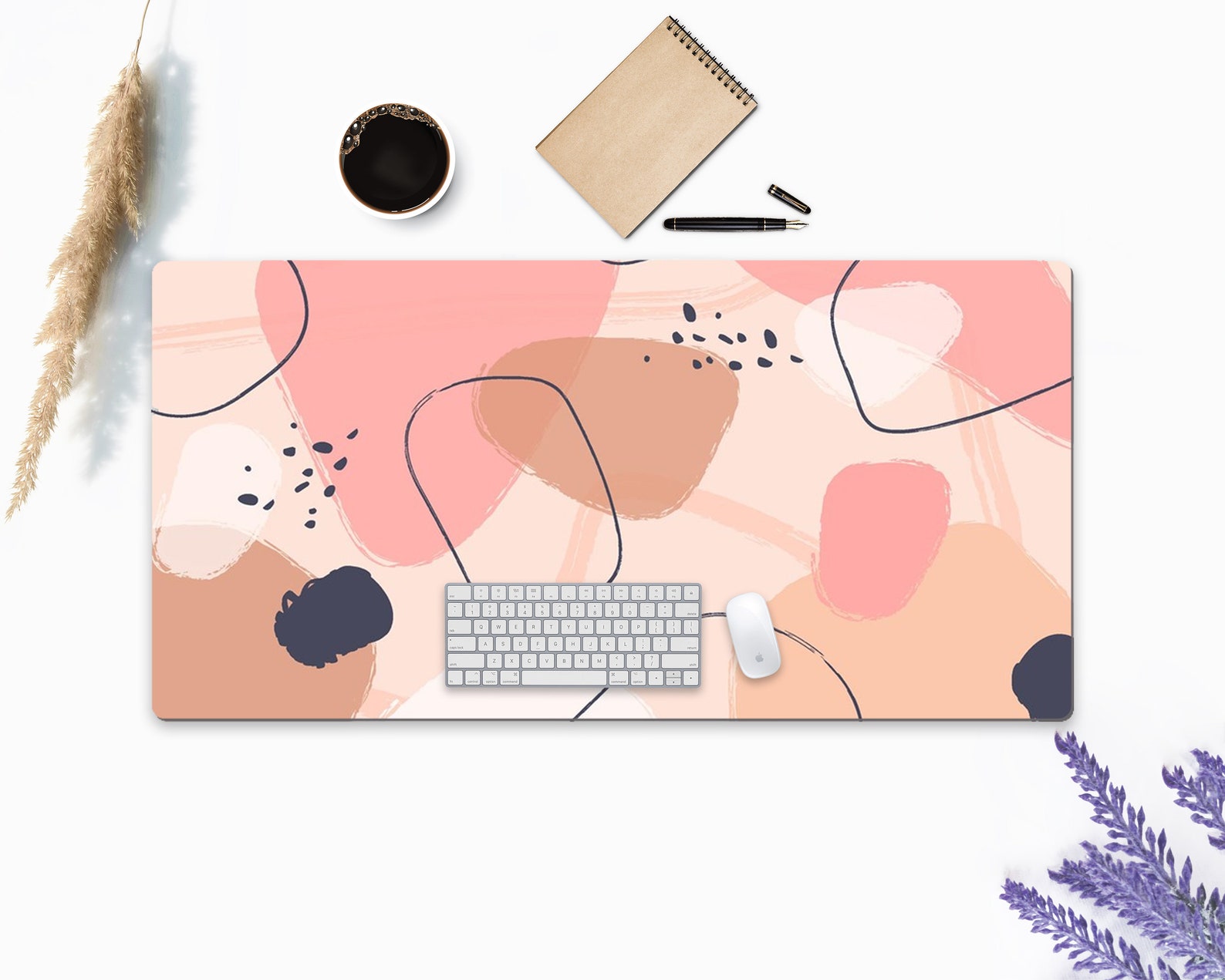 Pink Desk Mat Desk Mat Cute Large Desk Pad Pink Desk Mat Etsy