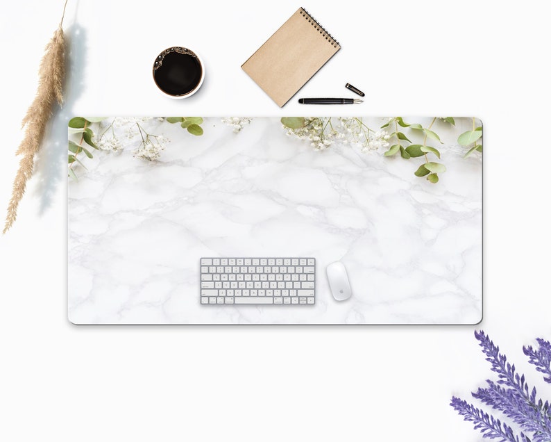 Floral Decorative Desk Mat Abstract Desk Mat Luxury Desk Etsy