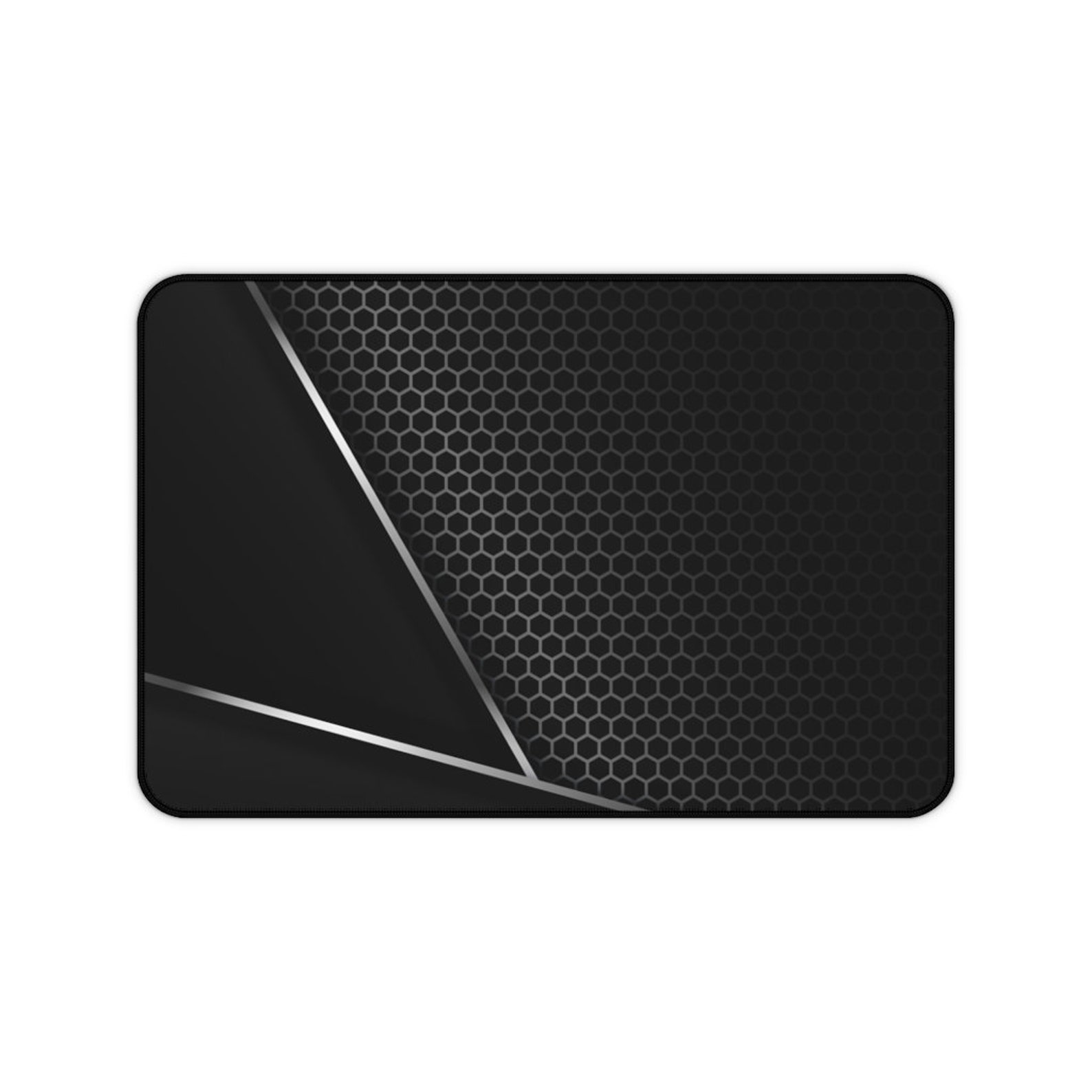 Carbon Fiber Pattern Desk Mat Black Mouse Pad Cute Desk Pad Etsy