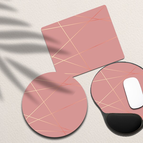 Pink Mouse Pad With Wrist Rest Etsy