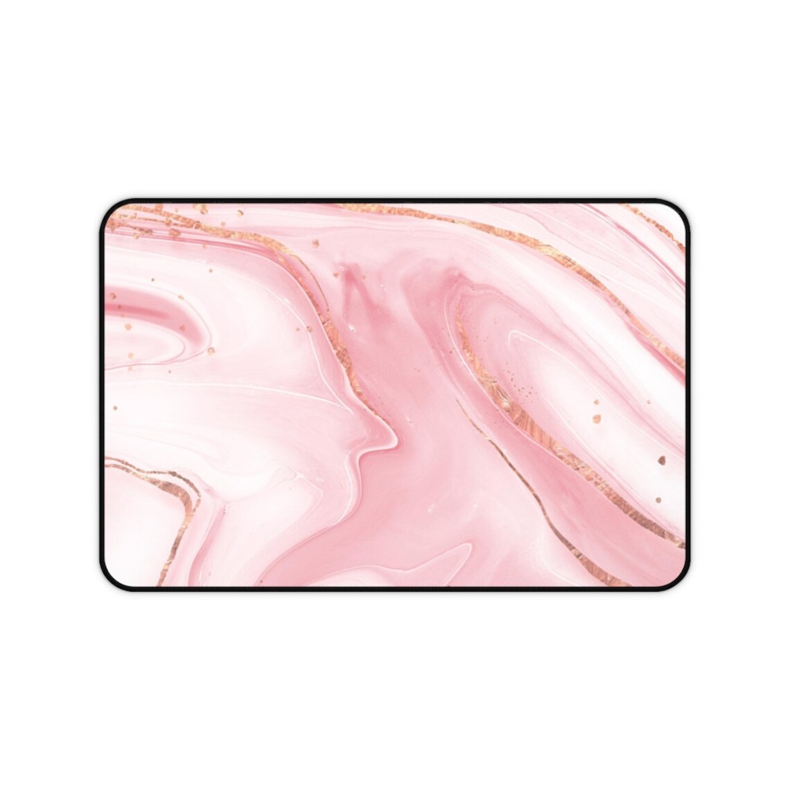 Pink Desk Mat Pink Marble with Golden Gloss Desk Mat Etsy