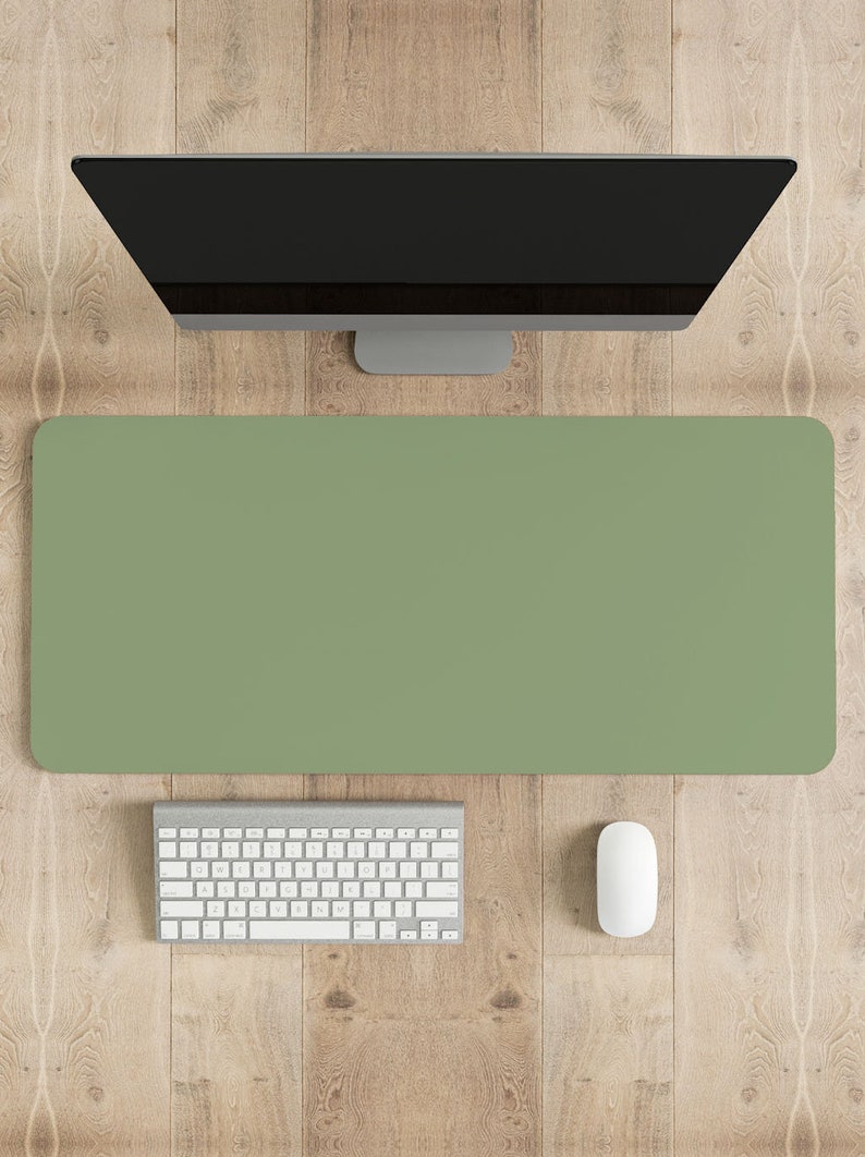 Desert Sage Green Desk Mat Sage Green Mouse Pad Modern Home Etsy