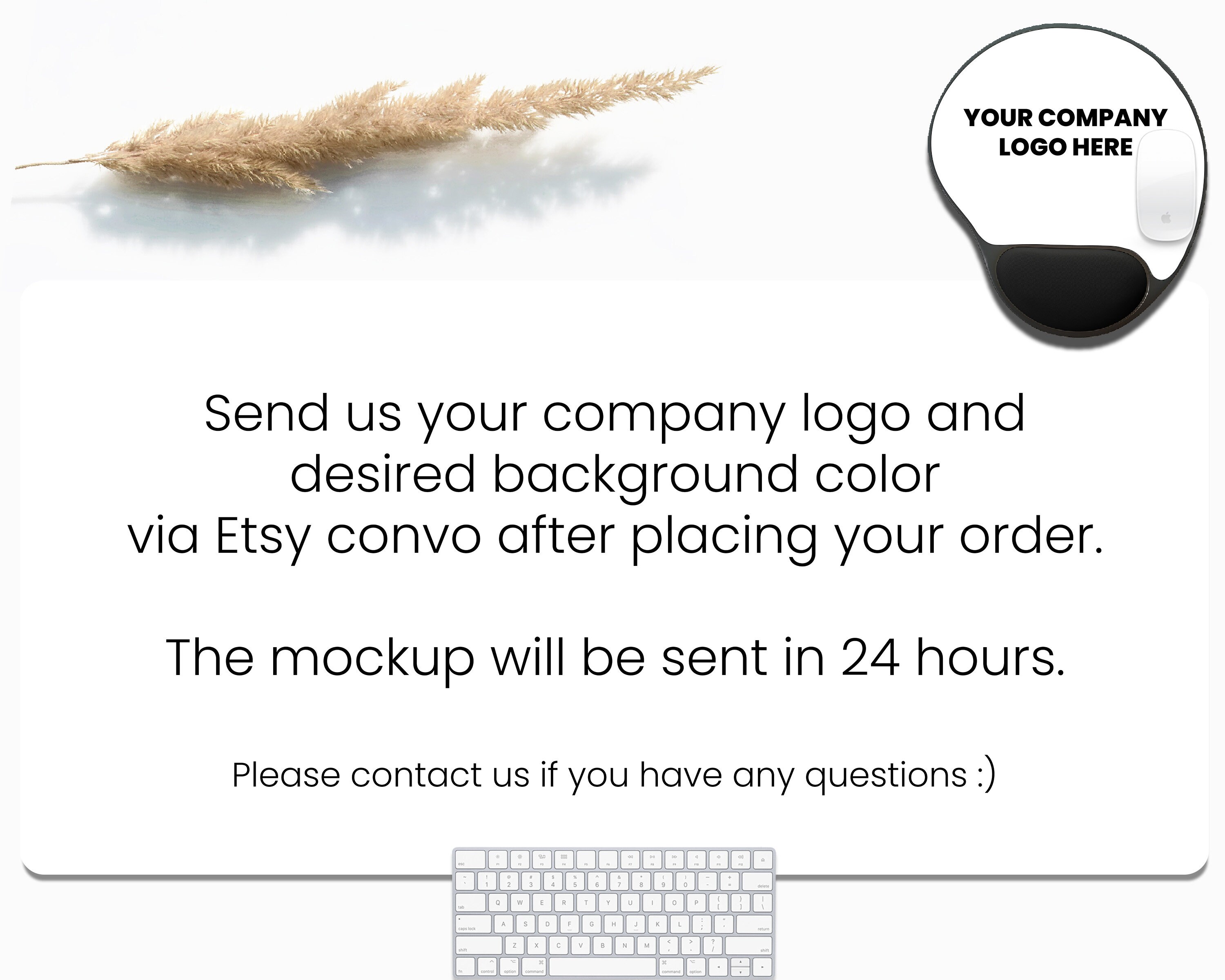 Custom Company Logo Desk Mat Office Custom Desk Mat Desk Etsy