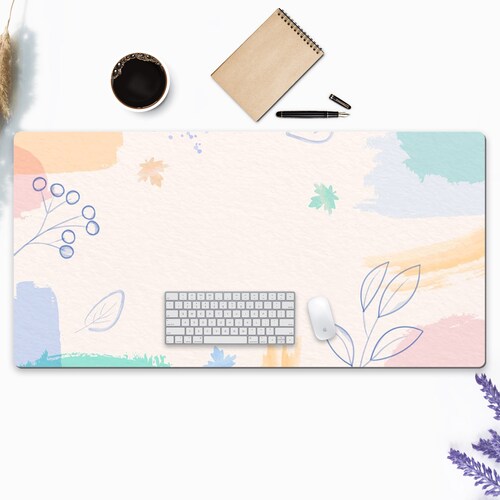 Purple Cute Cats Desk Mat Cute Gaming Desk Pad Large Large Etsy