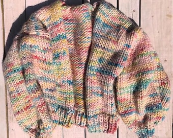chunky knit sweater cardigan