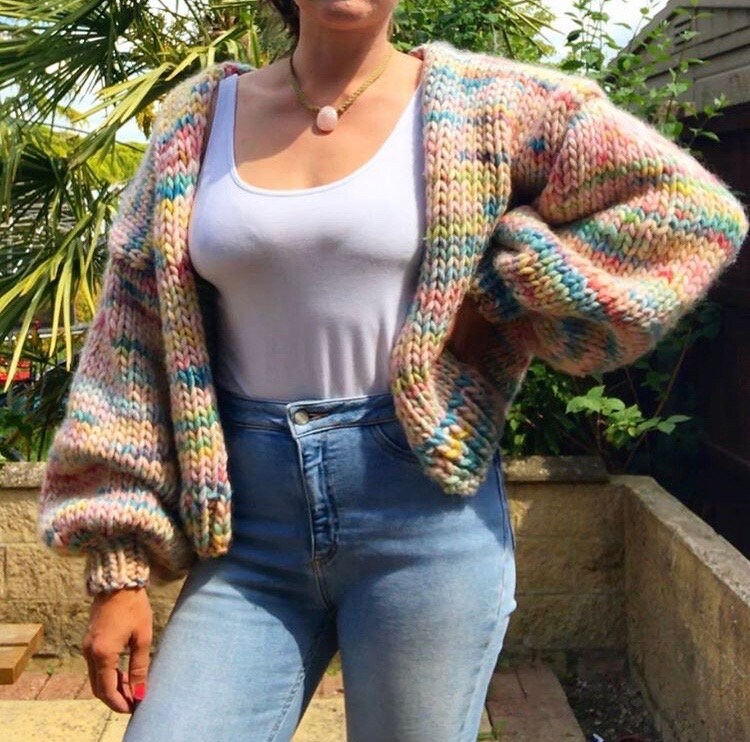 Ivy Knits Harrie Cardigan Knitting Pattern with Super Chunky Etsy