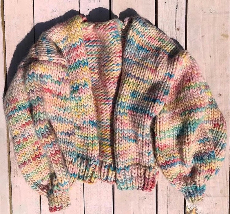 Ivy Knits Harrie Cardigan Knitting Pattern with Chunky Wool. Etsy