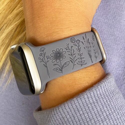 Wildflowers Watch Band Compatible With Apple Watch Iwatch Band Etsy