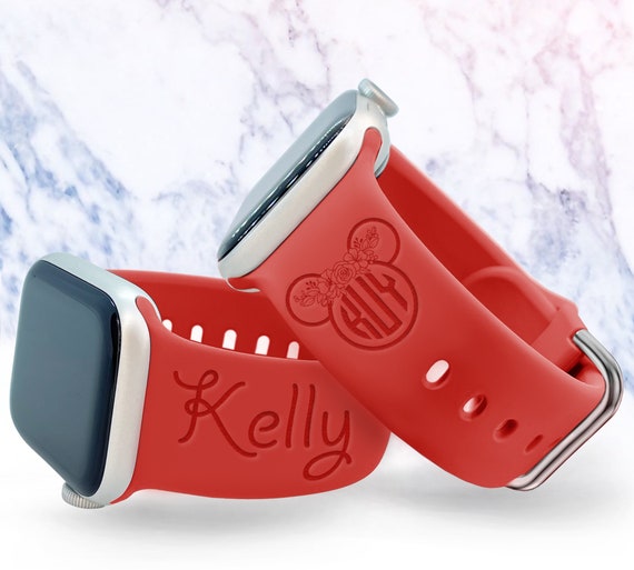 Personalized Monogram Name Watch Band Compatible With Apple Watch