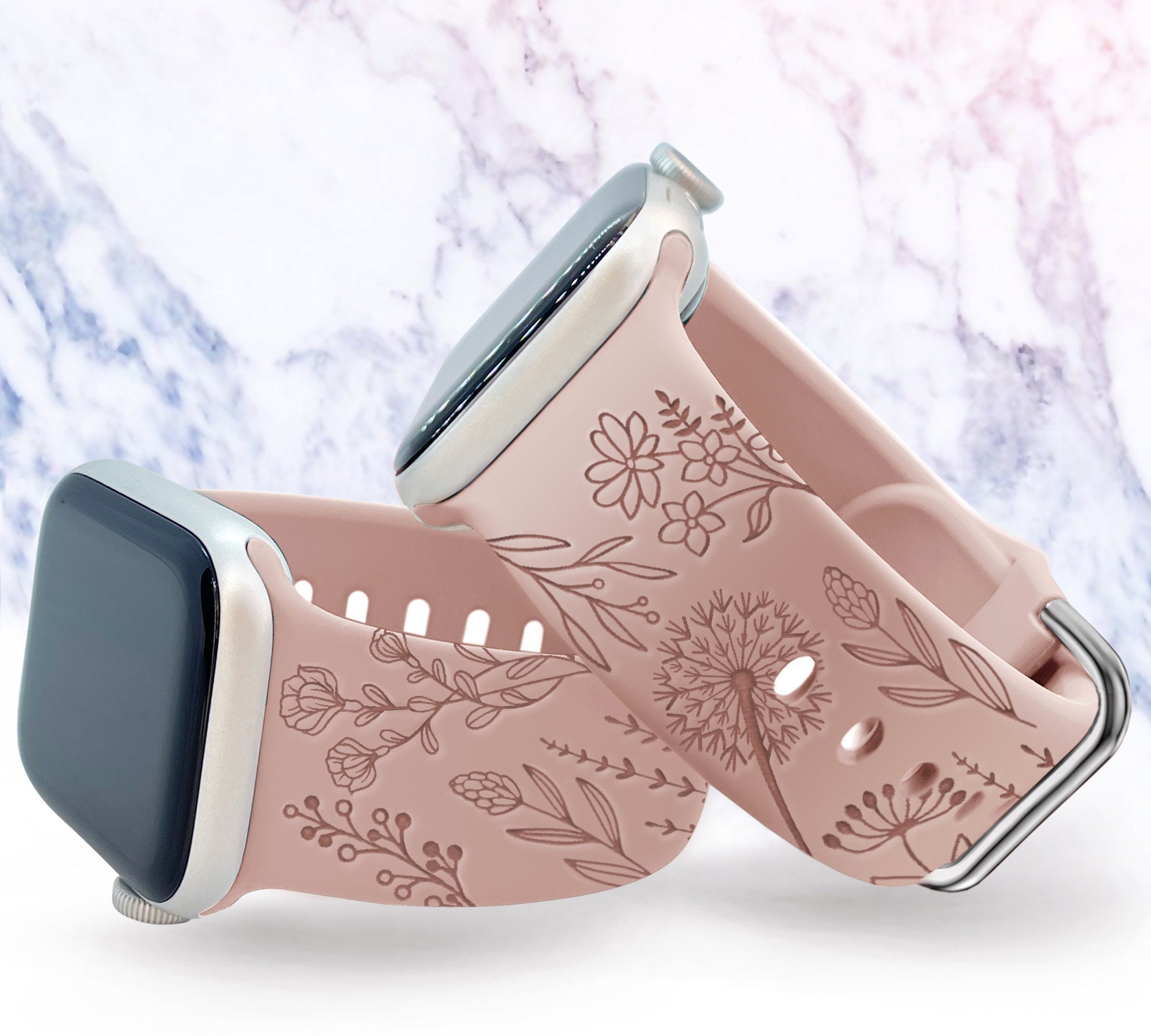 Wildflower Watch Band Compatible With Apple Watch Iwatch Band Etsy