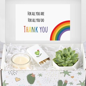 Thank you Gift Box - Succulent Gift Box - Appreciation Gift - Pride Gift Box - Personalized Gift - Pride Gift Idea - LGBTQ - Thank You Gifts
