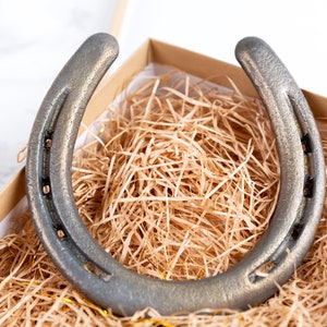 Authentic Used Horseshoe Gift- Good Luck Decor- Western Wall Sign- Wedding Gift- Rustic Horseshoe Decoration for Good Luck- Good Luck Gift