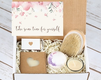 Take Some Time for Yourself- Spa Gift Set For Friend- Custom Gift- Vanilla Spa Gift- Treat Gift Box- Cheer Up Box- Spa Gift For Mom- Organic