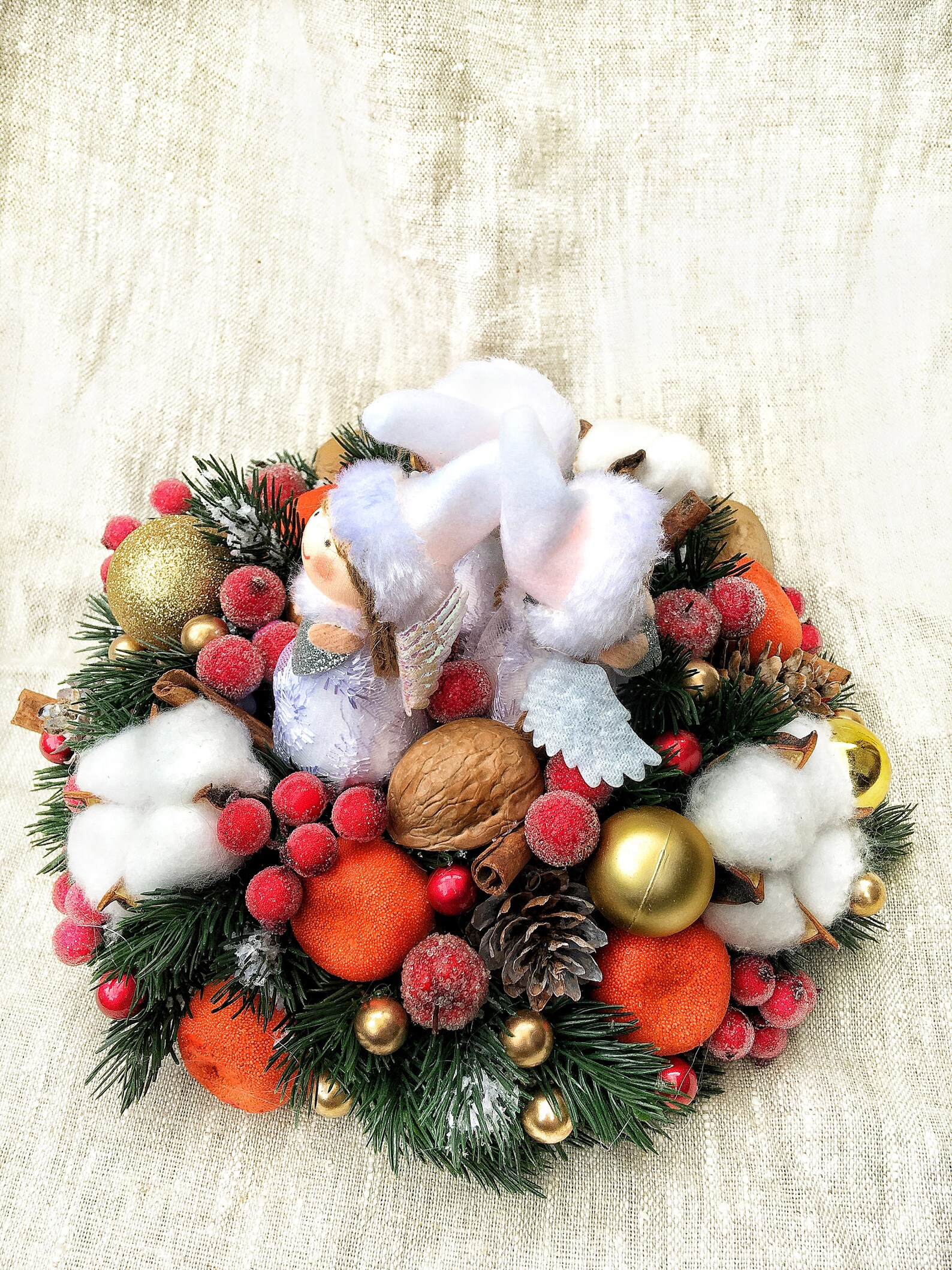 Christmas angel table top accents centrepiece Holiday winter  Etsy