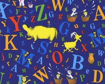 Seuss Abc Fabric Etsy