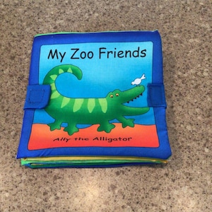 My Zoo Friends fabric book