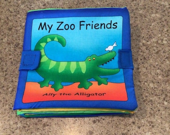 My Zoo Friends fabric book