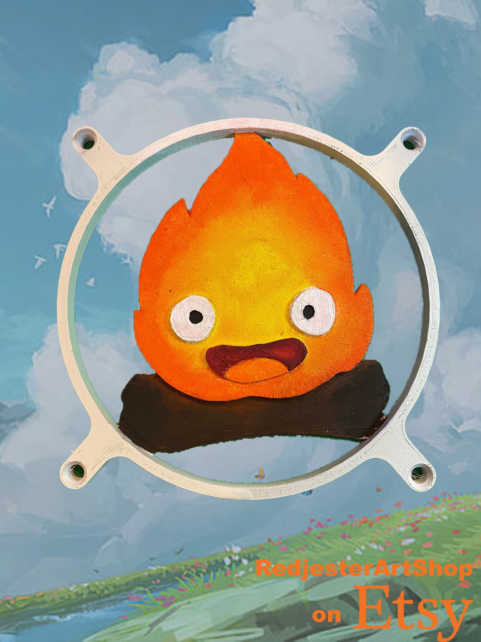 Calcifer PC Fan Grill Etsy