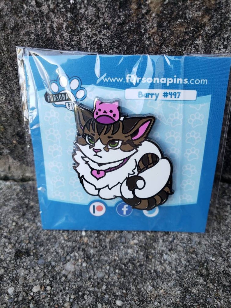 Barry Kitty Cat Fursona Enamel Pin