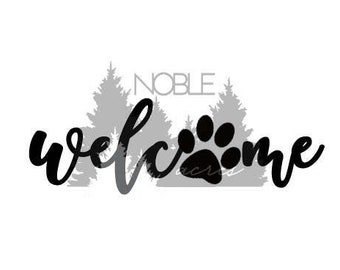 Download Welcome Paw Print Etsy