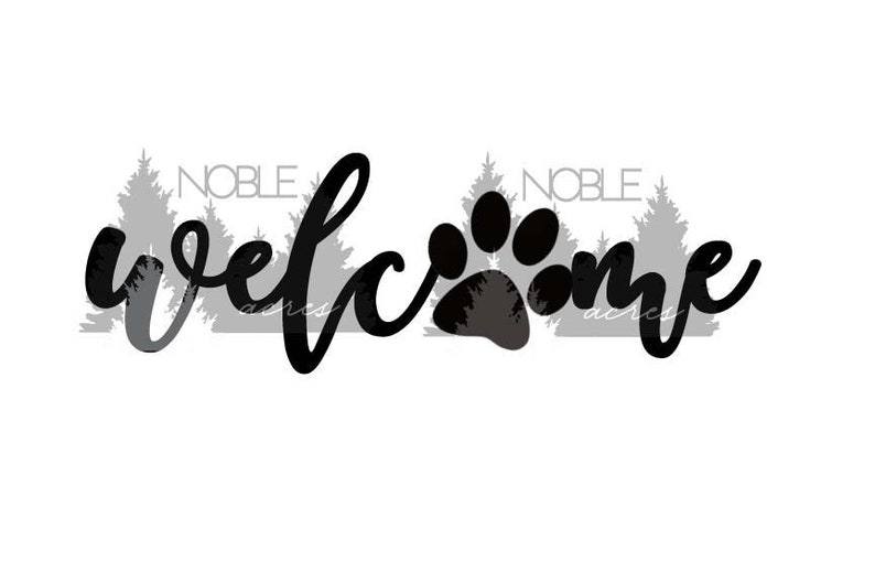 Welcome Paw Print SVG PNG Dog Lover Animal Lover Welcome - Etsy