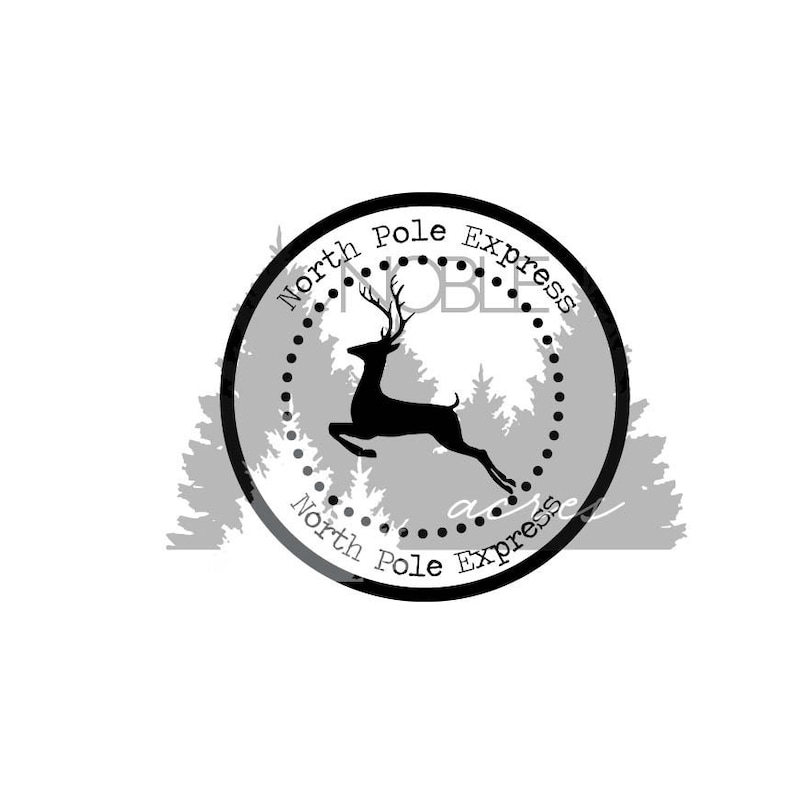 Download North Pole Express SVG Reindeer svg stamp Christmas SVG | Etsy