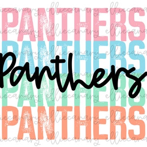 Go Panthers PNG Sports Mom Team Spirit, Digital Download, Sublimation Design Football Baseball Soccer
