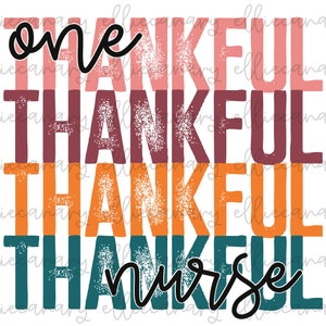 Herbst Thanksgiving PNG, Dankbare Krankenschwester, Hell und Bunt, SOFORTIGER DOWNLOAD, Sublimations-/Siebdruckdesign, Leopard Regenbogen