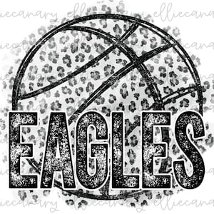 Go Eagles PNG: Leopard Cheetah Sports Team Design (Digital Download)