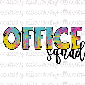 Office Squad PNG - Lehrer-Team Sublimationsdesign (Digitaler Download)