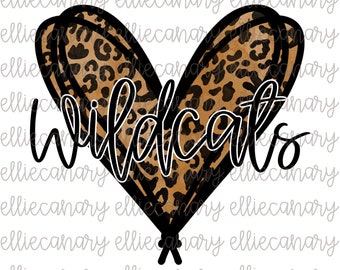 Go Wildcats PNG Sport Mama Teamgeist, digitaler Download, Sublimation Design Leopard Herz Fußball Baseball Fußball