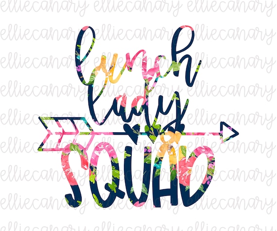 Lunch Lady Squad PNG: Floral Sublimation Design (Digital Download)