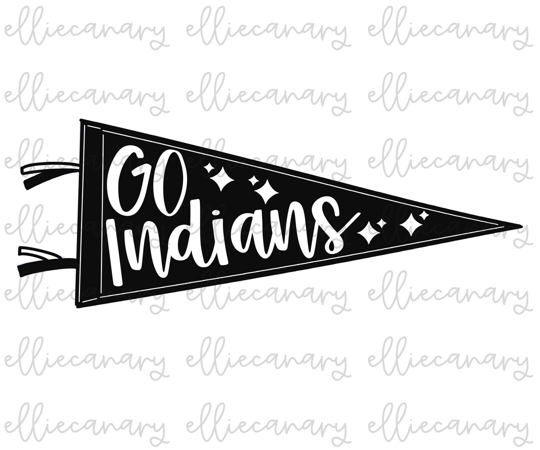Go Indians Mascot PNG, Mascot Pennants Sports Mom, Team Spirit, Digital ...