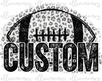 Custom Football Mascot Leopard Print PNG - Team Spirit (Digital Download)