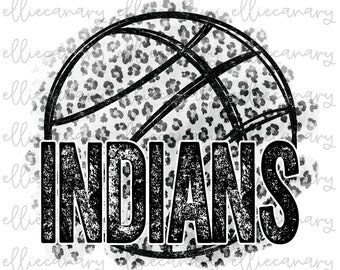 Go Indians PNG Sports Mom Team Spirit, Digital Download, Sublimation Design Football Baseball Basketball Mascot Leopard Cheetah Tie Dye