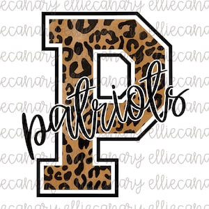 Go Patriots PNG Sports Mom Team Spirit, Download Digital, Design de Sublimação Leopard Letter Futebol Beisebol Futebol