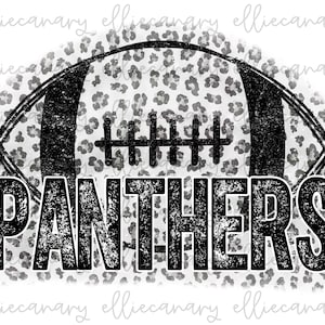Football Panthers PNG Sports Mom Team Spirit, Digital Download, Sublimation Design Football Leopard Cheetah Print