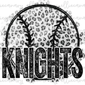 Go Knights PNG Sports Mom Team Spirit, Digital Download, Sublimation Design Football Baseball Basketball Mascot Leopard Cheetah Tie Dye